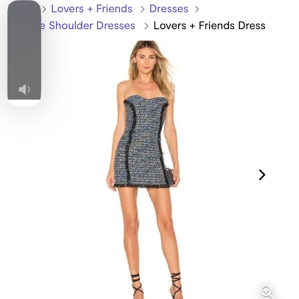 Lovers + Friends Blue Multi Luna Mini Dress